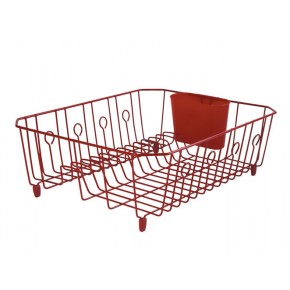 GeeksHive: Red Large Rubbermaid Wire Dish Drainer - Dish Racks