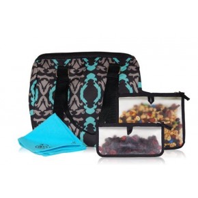 GeeksHive Blue Avocado Basic Duffle Kit Black Baroque Lunch Bags Solid Feeding Feeding Baby