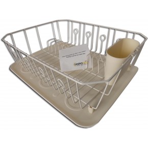 Rubbermaid Wire Dish Drainer, Bisque, Large