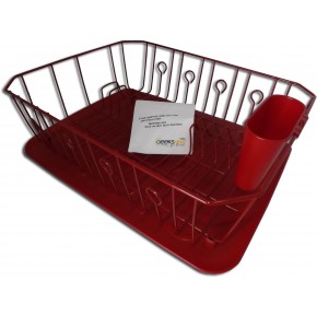 Geekshive Geekshive S Rubbermaid Red Drain Board Dish Drainer Large Bundle Food Strainers Drainers Storage Organization Kitchen Dining Home Kitchen It has 13 slots for dishes and is extra deep for maximum capacity. geekshive