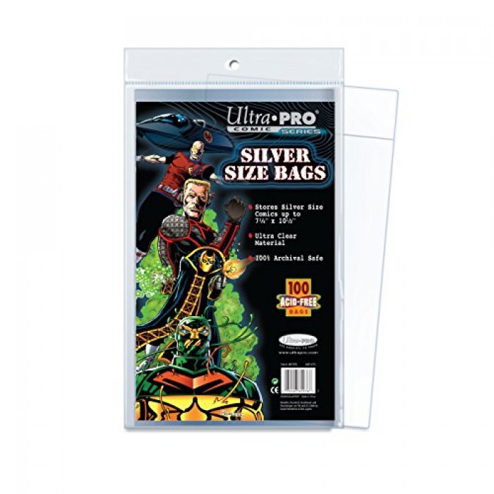 GeeksHive Ultra Pro Silver Size Bags comic series 100 count Stamp