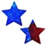 Neva Nude American Spirit Red Blue Flip Sequin Star Nipztix Pasties Nipple Covers for Festivals, Raves, Parties, Lingerie and More, Medical Grade Adhesive, Waterproof and Sweatproof, Made in USA