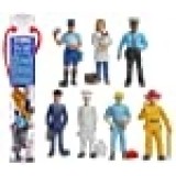 Safari Ltd People TOOB With 7 Everyday Heroes Figurine Toys, Including Construction Worker, Policeman, Mailman, Pilot, Chef, Fireman, and Veterinarian