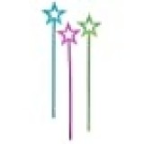 Rhode Island Novelty 14.5 Inch Metallic Star Wands, One Dozen