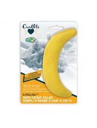 OurPets 100-Percent North American Catnip Filled Banana Cat Toy A Peeling