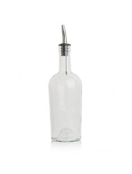 Glass Syrup Bottle with Vented Stainless Steel Pourer - 500ml