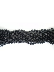 Round Black Mardi Gras Beads - 6 DZ (72 necklaces) - PA