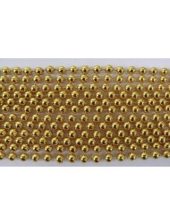 Round Metallic Gold Mardi Gras Beads - 6 DZ (72 necklaces) - PA
