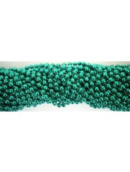 Round Metallic Green Mardi Gras Beads - 6 DZ (72 necklaces) - PA