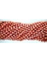 Mardi Gras Spot 33 Inch 7mm Round Metallic Orange Mardi Gras Beads - 6 Dozen (72 Necklaces)