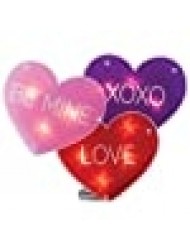 Impact 16 Lighted Valentines Day Heart - Be Mine XOXO Love Window Shimmer Decoration
