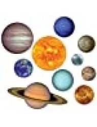 Beistle Planets Outer Space Cutouts-10 Pcs, RED, Blue, 10 Pieces