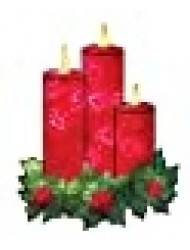 Impact Innovations Christmas Shimmer Lighted Window Decoration, Candles
