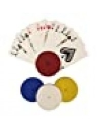 4 Piece Round Card Holders in Red, White, Yellow & Blue, Multi