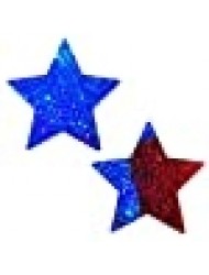 Neva Nude American Spirit Red Blue Flip Sequin Star Nipztix Pasties Nipple Covers for Festivals, Raves, Parties, Lingerie and More, Medical Grade Adhesive, Waterproof and Sweatproof, Made in USA