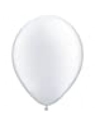 Qualatex 43597 Pearl White Latex Balloons, 5", White, Pack of 100