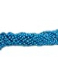 33 inch 07mm Round Metallic Medium Blue/Turquoise Mardi Gras Beads - 6 Dozen (72 Necklaces)