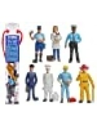 Safari Ltd People TOOB With 7 Everyday Heroes Figurine Toys, Including Construction Worker, Policeman, Mailman, Pilot, Chef, Fireman, and Veterinarian