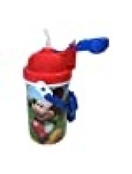 MM Mickey Mouse Water Bottle 12oz Popup Lid & Shoulder Strap