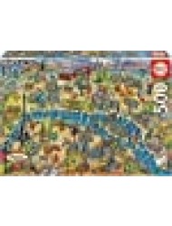 Educa Borras 18452 Serie Paris City Map 500 Piece Puzzle