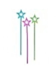 Rhode Island Novelty 14.5 Inch Metallic Star Wands, One Dozen