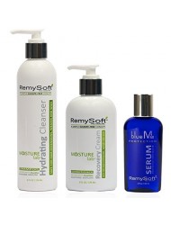 RemySoft Moisturelab System - Safe for Hair Extensions, Weaves and Wigs - Salon Formula Shampoo, Conditioner & Serum - Gentle Sulfate-free Lather