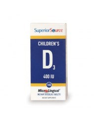 Superior Source Children's Vitamin D 400IU Tablets, 100 Count