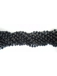 Round Black Mardi Gras Beads - 6 DZ (72 necklaces)