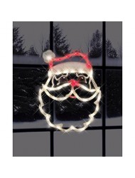 Impact Innovations Christmas Lighted Window Decoration, Santa Face