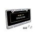 BLVD-LPF OBEY YOUR LUXURY  Popular Bling 7 Row White/Clear Color Crystal Metal Chrome License Plate Frame With Crystal Screw Caps - 1 Frame