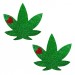 Neva Nude Glorious Green Glitter Weed Leaf Nipztix Pasties Nipple Covers