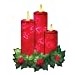 Impact Innovations Christmas Shimmer Lighted Window Decoration, Candles