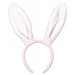 Beistle Soft-Touch Bunny Ears, One Size, Pink/White