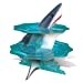 Beistle Shark Cupcake Stand Centerpiece Luau Under The Sea Party Supplies Birthday Decorations, 14" x 14", Blue/Gray/White/Red/Black