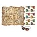 Pirate Treasure Map Party Game (mask & 12 flags included) Party Accessory (1 count) (1/Pkg)