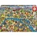 Educa Borras 18452 Serie Paris City Map 500 Piece Puzzle