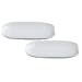 HIC Harold Import Co White Porcelain 9.5 Inch Corn Cob Tray, Set of 2