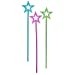 Rhode Island Novelty 14.5 Inch Metallic Star Wands, One Dozen
