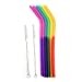 Collections Etc Eco-friendly Color Changing Reusable Straws, Set of 6