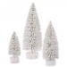 Vickerman 5"/7"/9" White Snow Oval Artificial Christmas Tree, Unlit - Faux Christmas Tree Set - Seasonal Indoor Home Decor