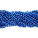 Round Metallic Royal Blue Mardi Gras Beads - 6 DZ (72 necklaces)
