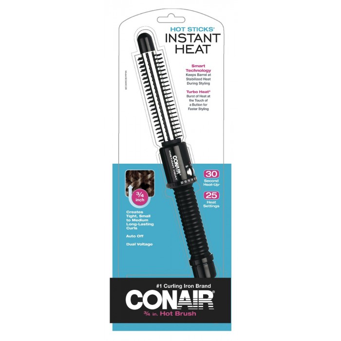 GeeksHive Conair Hot Sticks Instant Heat Brush, 3/4" Curling Irons