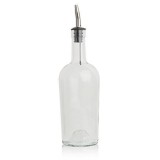 Glass Syrup Bottle with Vented Stainless Steel Pourer - 500ml