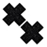 Neva Nude Black Malice Glitter X Factor Nipztix Pasties Nipple Covers for Festivals, Raves, Parties, Lingerie and More, Medical Grade Adhesive, Waterproof and Sweatproof, Made in USA