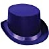 Satin Sleek Top Hat (purple) Party Accessory  (1 count)