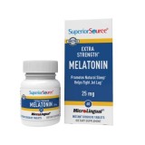Superior Source Extra Strength Melatonin 25 mg, Under The Tongue Quick Dissolve Sublingual Tablets, 60 Ct. Natural Sleep Support, Sublingual Melatonin, for Adults, Non-GMO