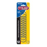 Bazic Metal Book Rings, 1 Inch, Silver, 12-Pack