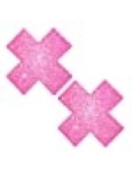 Neva Nude Sparkle Pony Pink Glitter X Factor Nipztix Pasties Nipple Covers for Festivals, Raves, Parties, Lingerie and More, Medical Grade Adhesive, Waterproof and Sweatproof, Made in USA