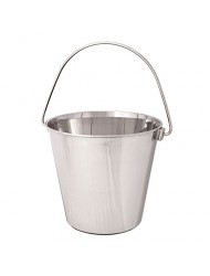 ProSelect Heavy Duty Stainless Steel Pails — Durable Pails for Kennels and Farms - 8", 4-Quart