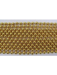 Round Metallic Gold Mardi Gras Beads - 6 DZ (72 necklaces)